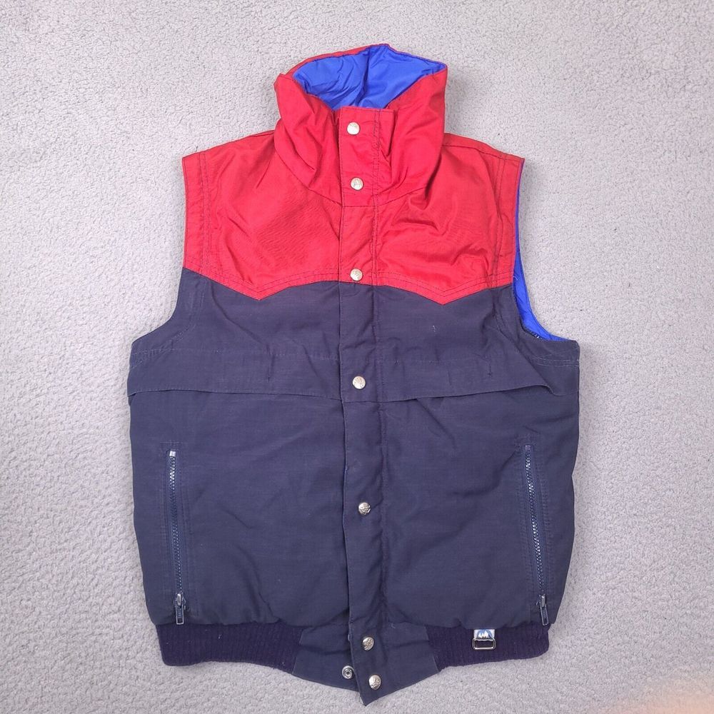 White Mountain Vest Jacket Winter Coat‎ Men's Small Blue Red Outdoor USA Made